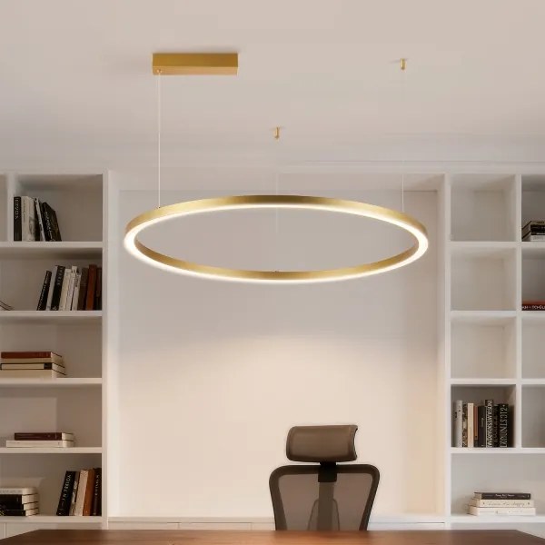 Brilagi - Lampadario LED dimmerabile su cavo PORTOFINO LED/60W/230V Ø 80 cm dorato + telecomando