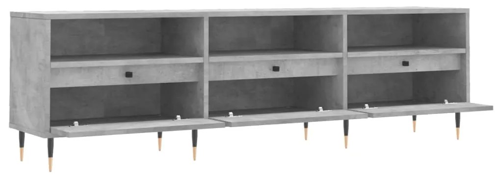 Mobile TV Grigio Cemento 150x30x44,5 cm Legno Multistrato