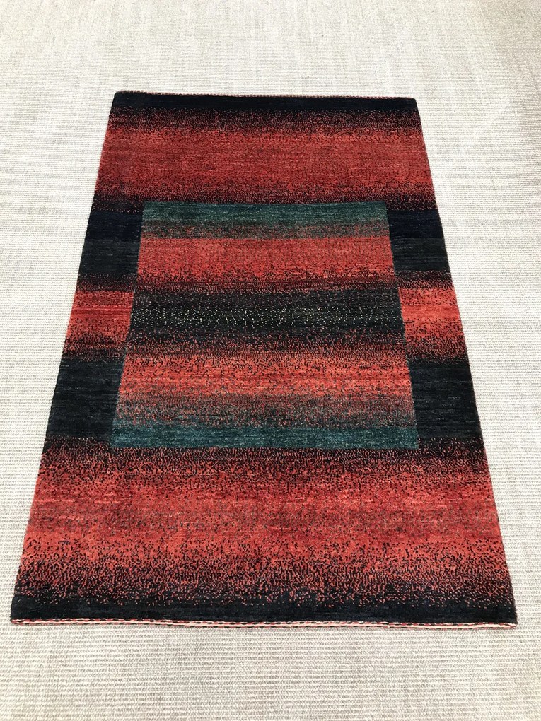 Loribaft Tappeto 90 x 140 Rosso (Iran) Annodato A Mano