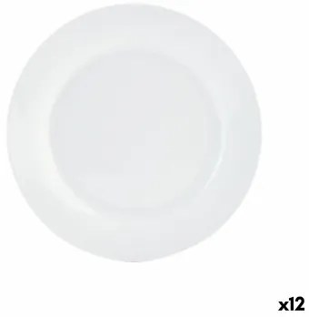 Piatto da pranzo Quid Basic Bianco Ceramica Ø 27 cm (12 Unità)