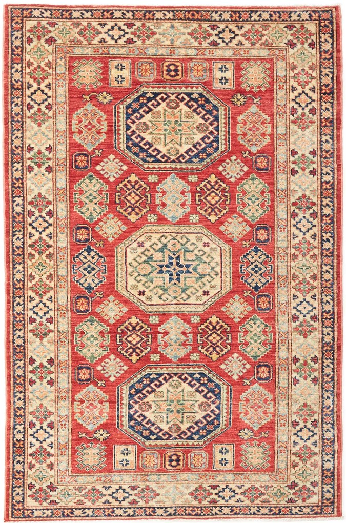 Kazak Tappeto orientale 180x120 Rosso (Pakistan) Annodato A Mano