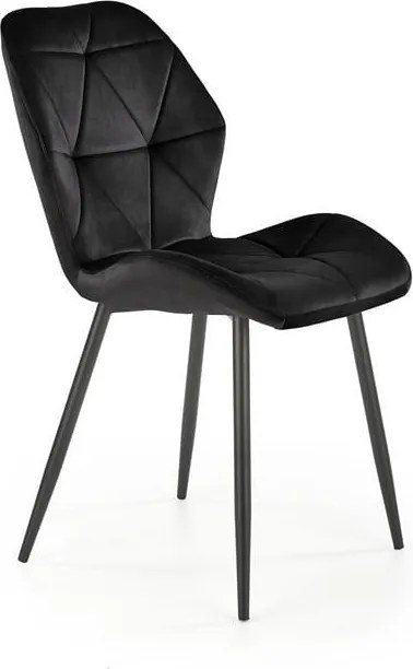 Sedia K453 velluto nero