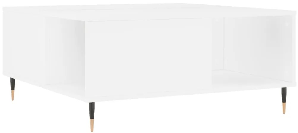 Tavolino da salotto bianco 80x80x36,5 cm in legno multistrato