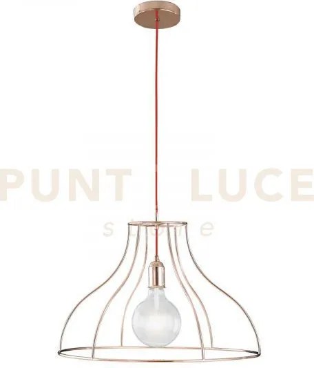 Lampadario a sospensione frida oro rosa e rosso 1 luce attacco e27 ...