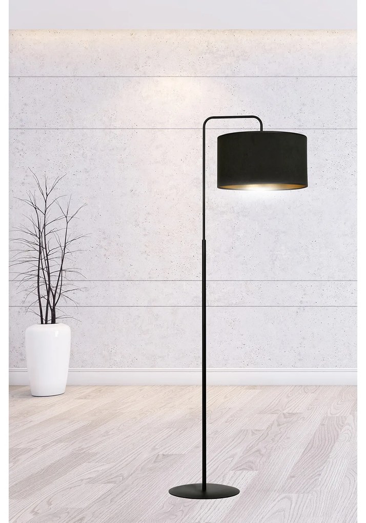 Piantana Contemporaneo Ganesha Acciaio Nero 1 Luce E27 Ip20