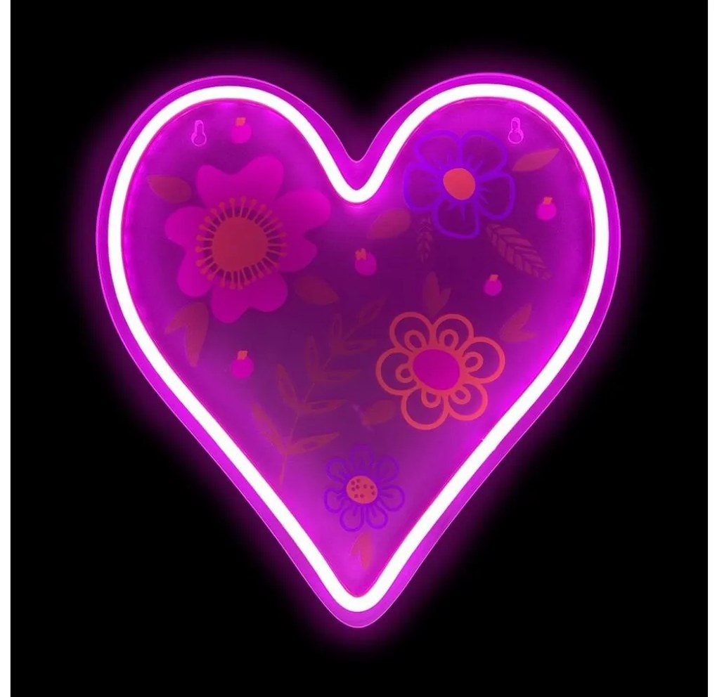 2Kids Toys - LED Decorazione murale al neon LED/5W/USB cuore