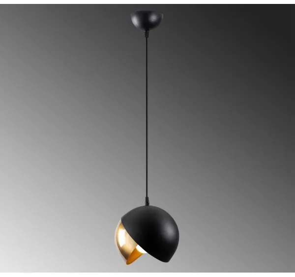 Lampadario su corda BERCESTE 1xE27/40W/230V nero/oro