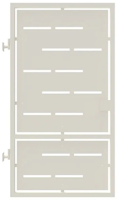 Cancello con serratura elettrica Privacy in ferro, apertura a sinistra, L 104.5 x H 180 cm, di colore bianco