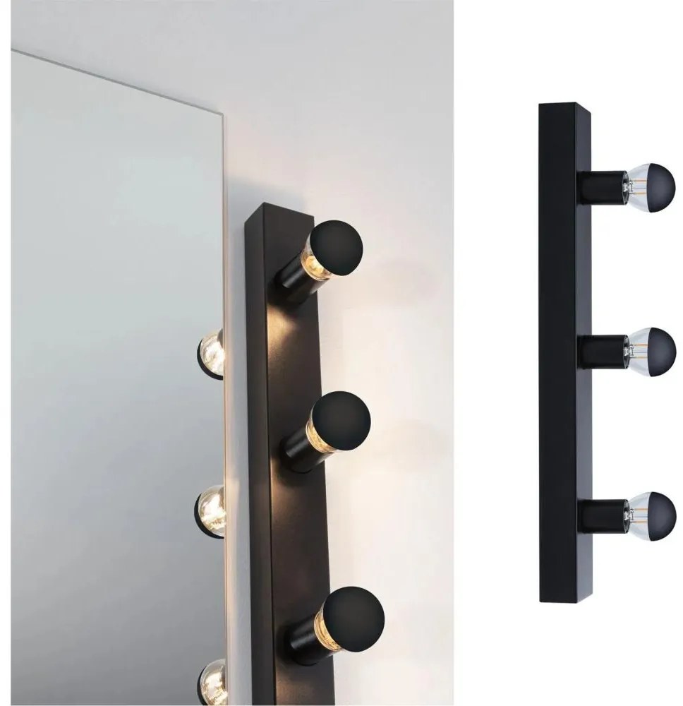 Paulmann 80097 - 3xE14/40W IP44 Lampada per specchio da bagno REGULA 230V nero