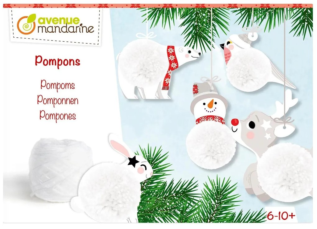 Set creativo - Addobbi natalizi con pompon