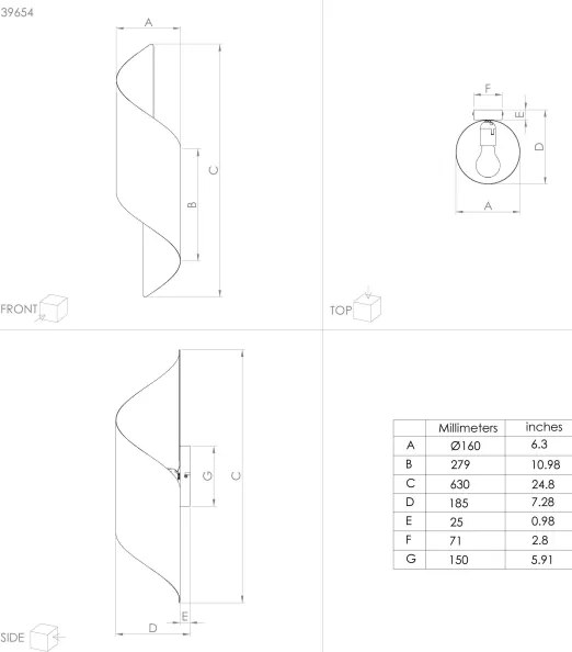 Eglo 39654 - Applique JABALOYAS 1xE27/40W/230V