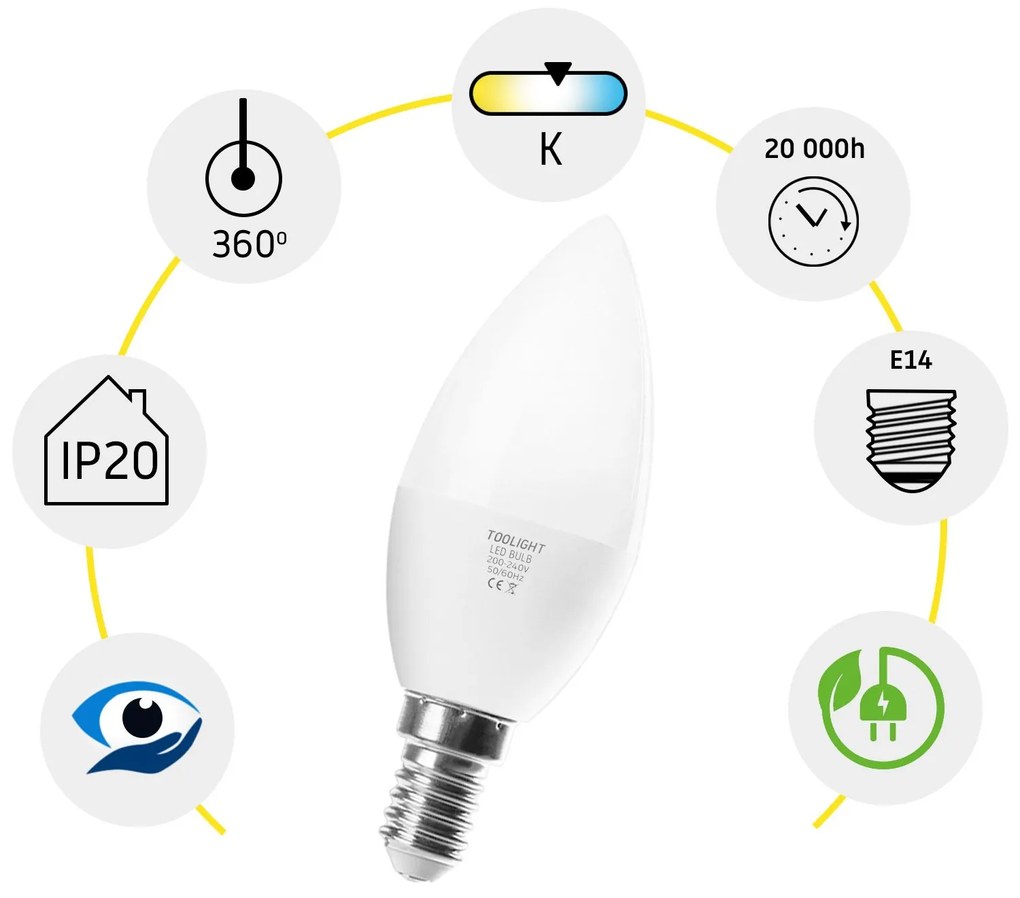 Bulbo LED RSL035 E14 8W Warm