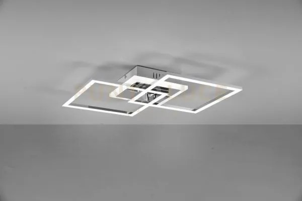 Venida plafoniera led 25w 3000lm, 4000k doppio quadrato cromato con...