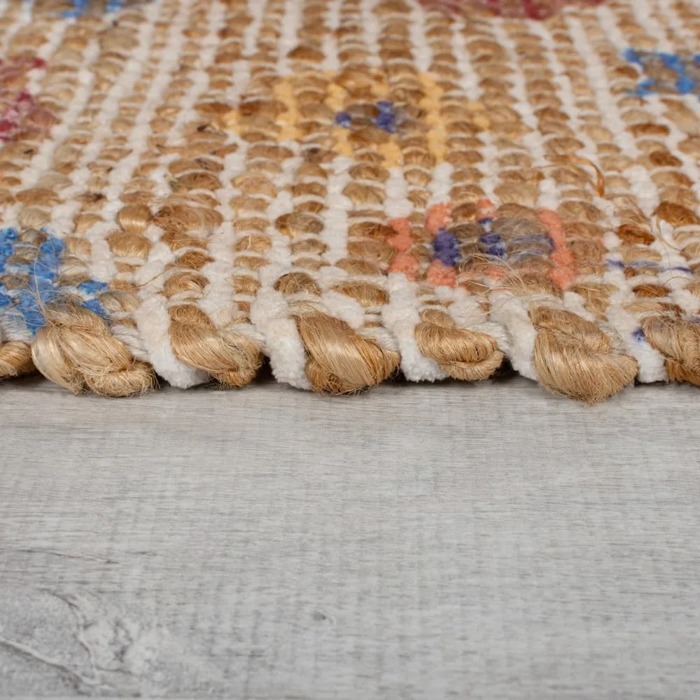 Tappeto di colore naturale in misto iuta tessuto a mano 160x230 cm Taylor Patchwork – Flair Rugs