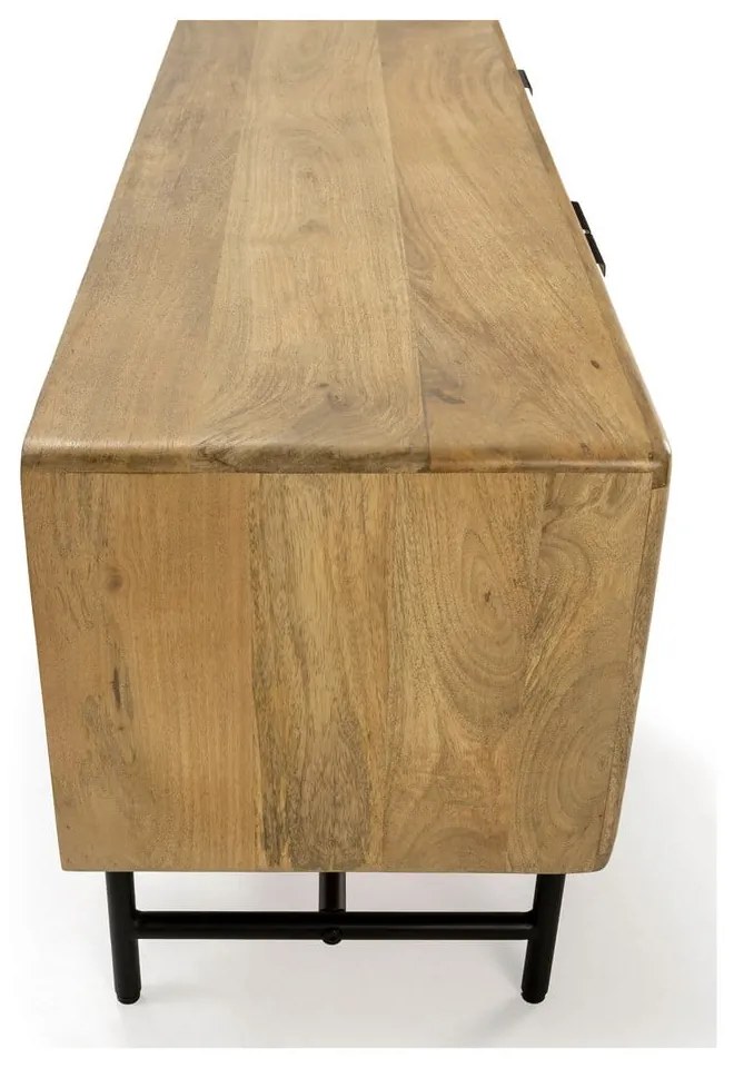 Mobile TV di colore naturale in mango massiccio 145x50x40 cm Mundra – MOME