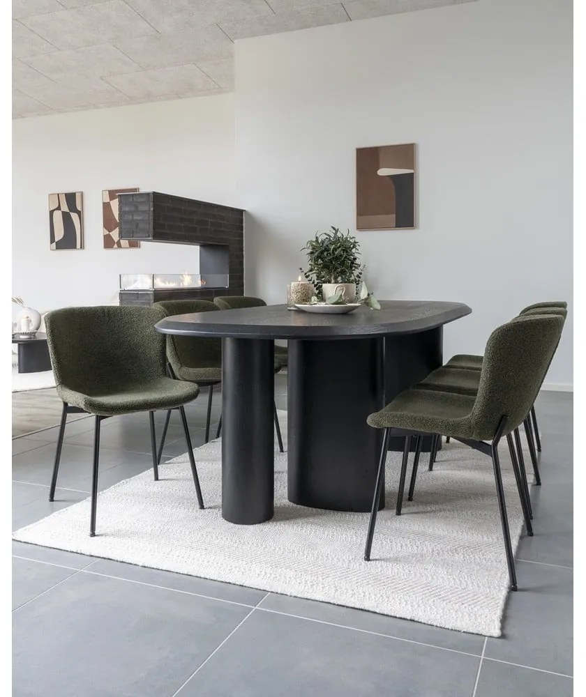 Tavolo da pranzo con piano effetto frassino 100x220 cm Tirano - House Nordic