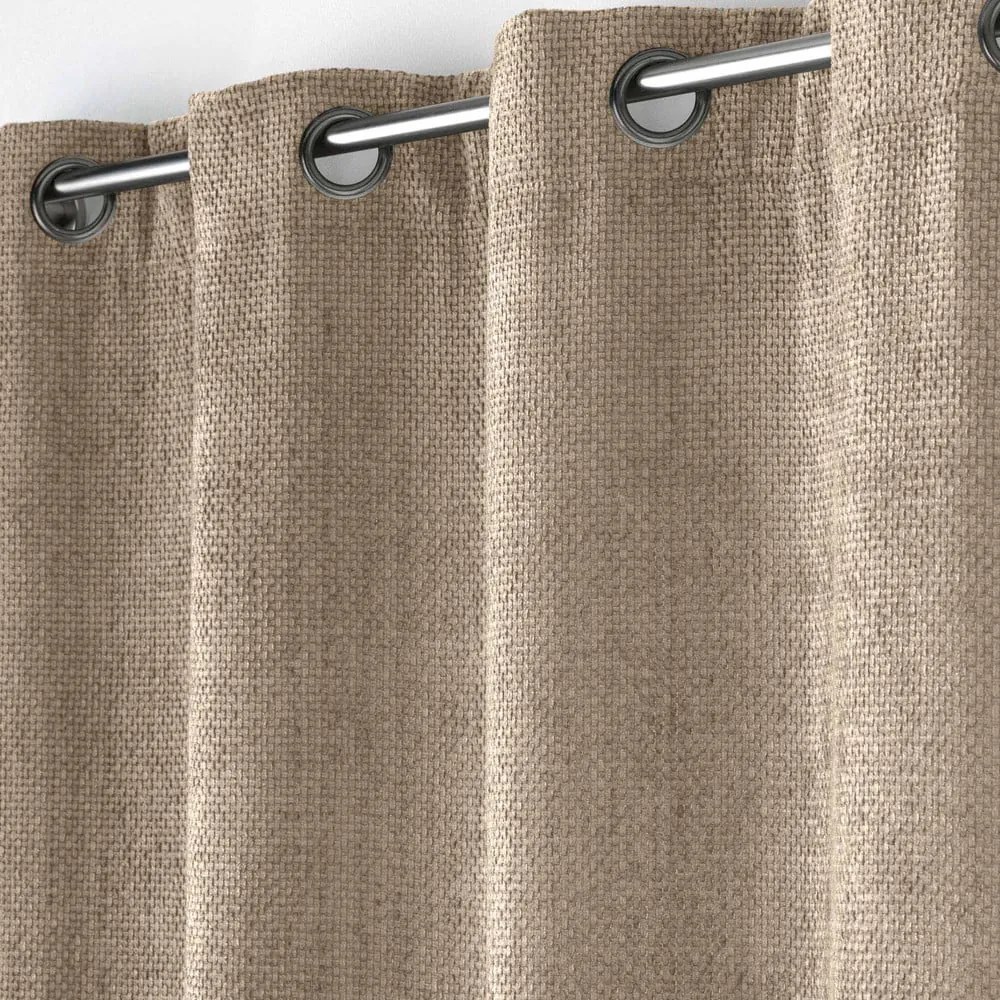 Tenda marrone chiaro in ciniglia 140x260 cm Leo – douceur d'intérieur