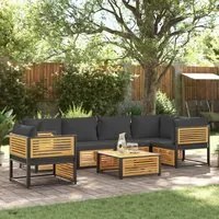 Set Divano da Giardino 7 pz con Cuscini Legno Massello Acacia 3214886