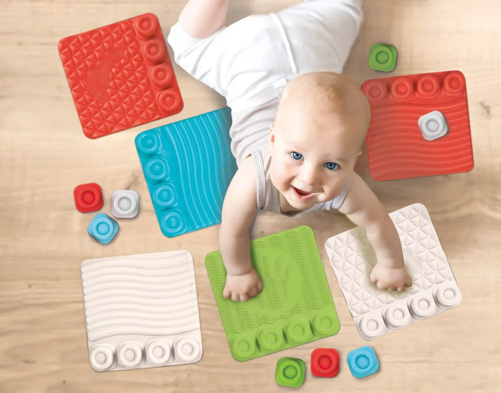 Clemmy baby - tappetini sensoriali con mattoncini