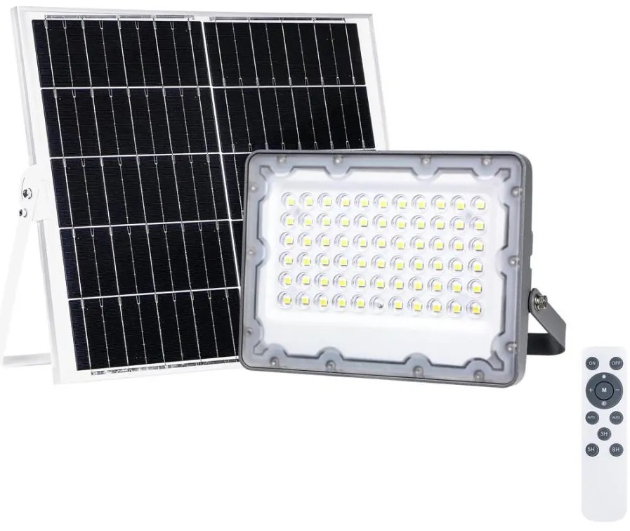 Riflettore LED with a solar panel FOCUS 60W/10000 mAh 3,2V 6000K IP65 + T