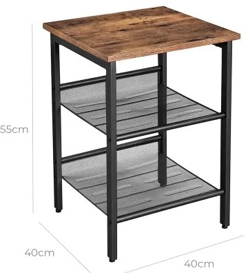 Tavolino d'appoggio ELDUR marrone/nero