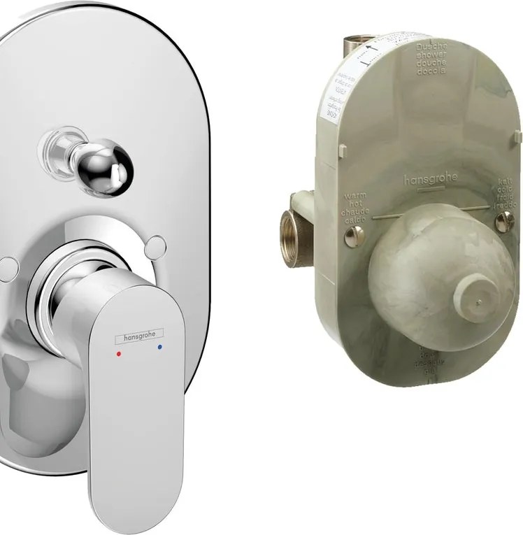 Rubinetto per vasca getto aerato monocomando Stamis cromo lucido HANSGROHE