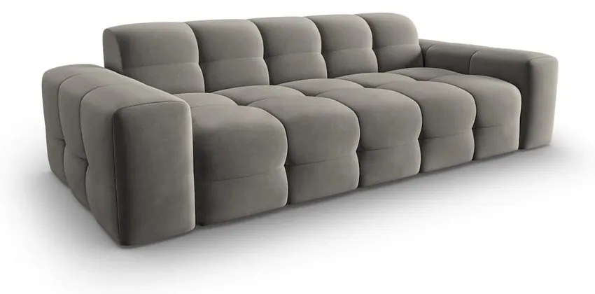 Divano in velluto grigio 222 cm Kendal - Micadoni Home