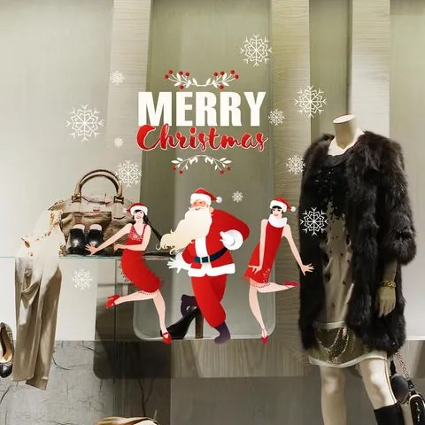 Vetrofania natalizia Charleston Christmas