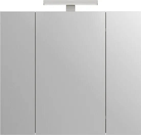 Specchiera bagno 80 cm a tre ante in rovere naturale | LAC-EFESTO-80 - KAMALU