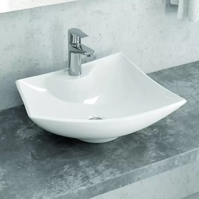 Kamalu - Lavabo bagno da appoggio moderno modello Litos-149