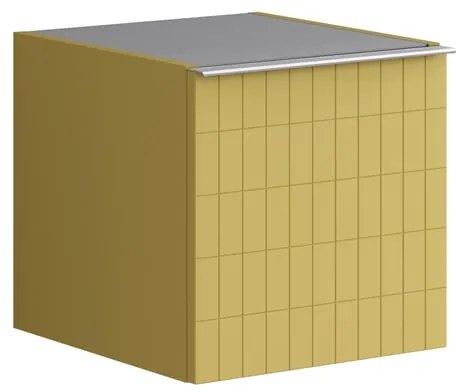 Struttura semi colonna da bagno Pixel 1 anta laccato opaco giallo sole L 40 x H 40 x P 45.5 cm
