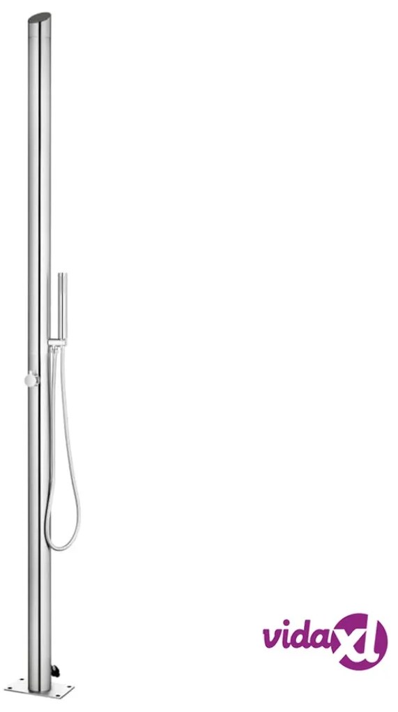 vidaXL Doccia da Giardino 220 cm in Acciaio Inossidabile