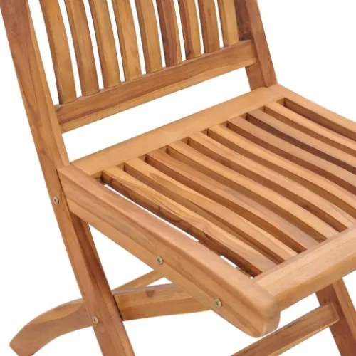 Sedie da Giardino Pieghevoli con Cuscini 8 pz Massello di Teak