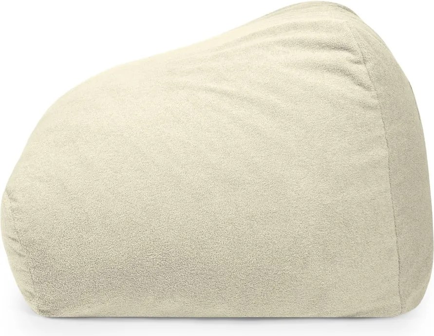 Puof a sacco color crema con rivestimento in bouclé Sofa Snug – SLOWDOWN