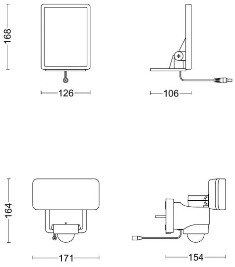 Philips - Applique a LED solare con sensore TYLUS LED/6W/3,7V 3000K IP44