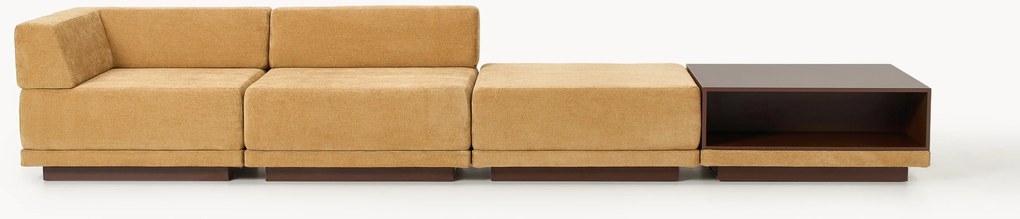 Divano componibile 4 posti con tavolino e poggiapiedi Colin