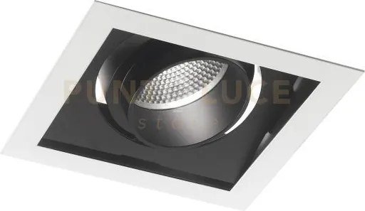 Incasso led apollo nero 45w 4500lm 4000k orientabile 18,8x18,8x12cm