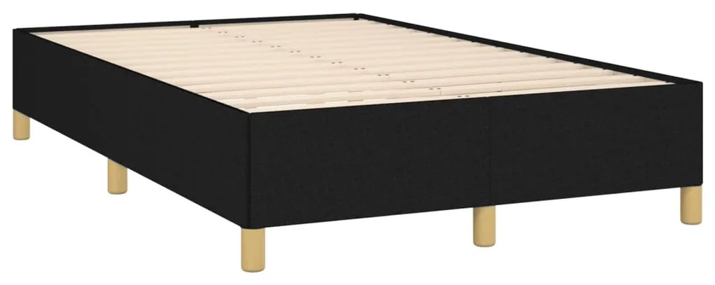 Letto a Molle con Materasso e LED Nero 120x190 cm in Tessuto