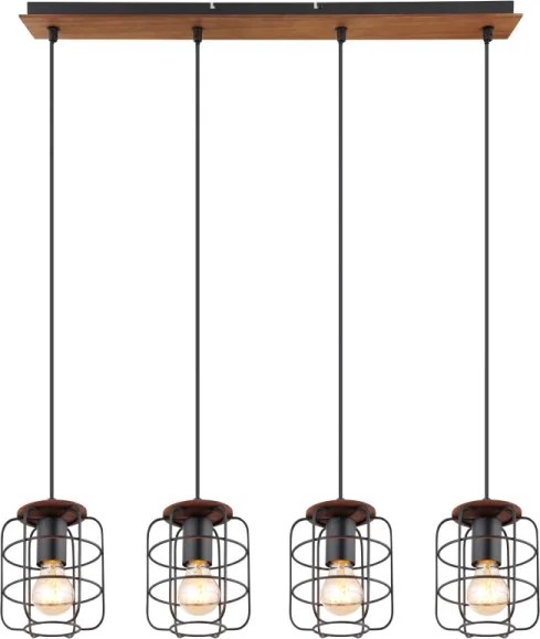 Globo 54037-4H - Lampadario a sospensione WILLA su cavo 4xE27/40W/230V