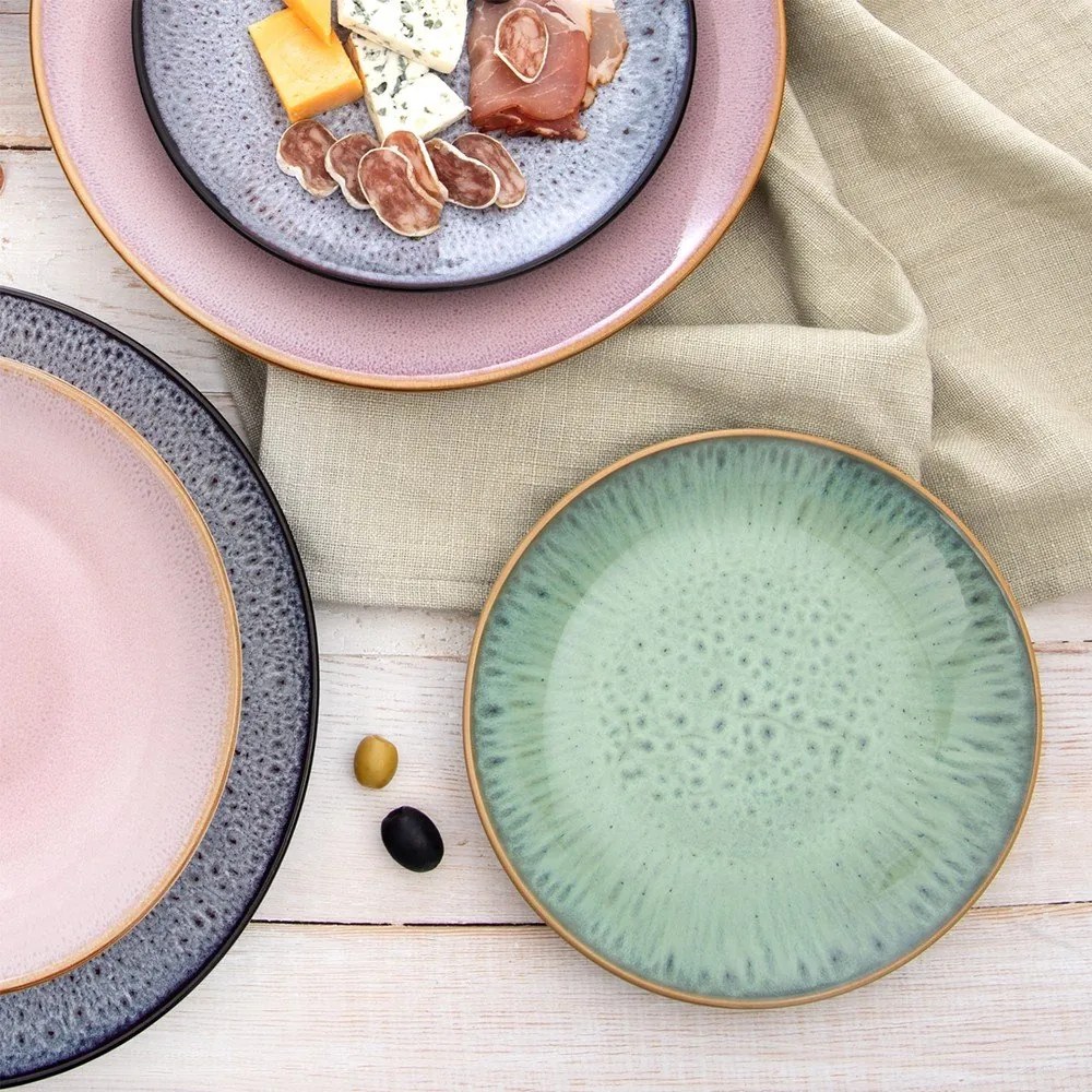 Piatto da dolce rosa in ceramica ø 20,5 cm Glaze – Orion