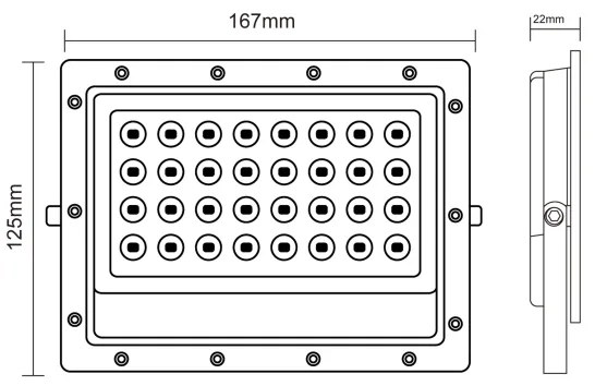 Riflettore LED da esterno LED/50W/230V 5000K IP65 grigio