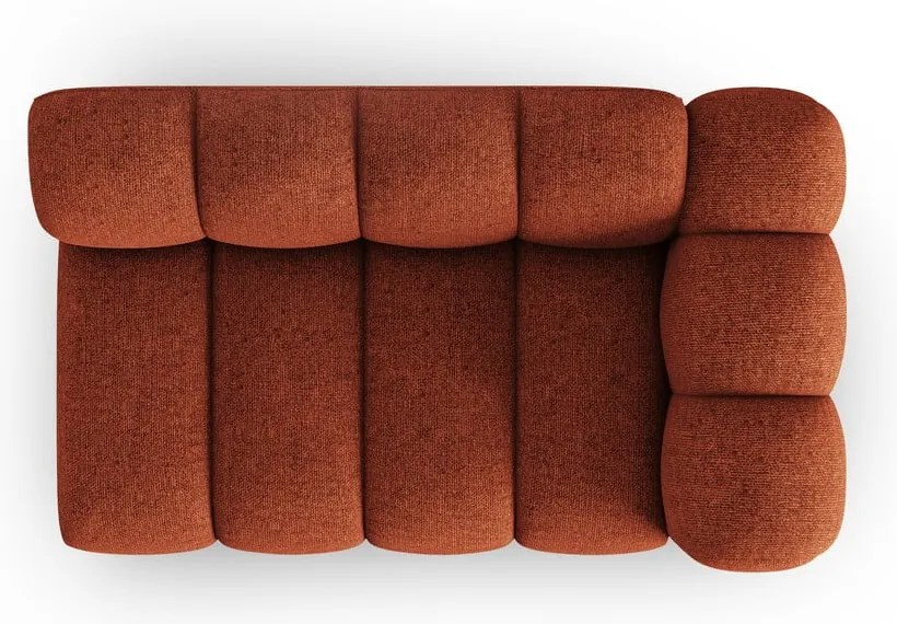 Divano componibile color mattone (con penisola a destra) Lupine – Micadoni Home