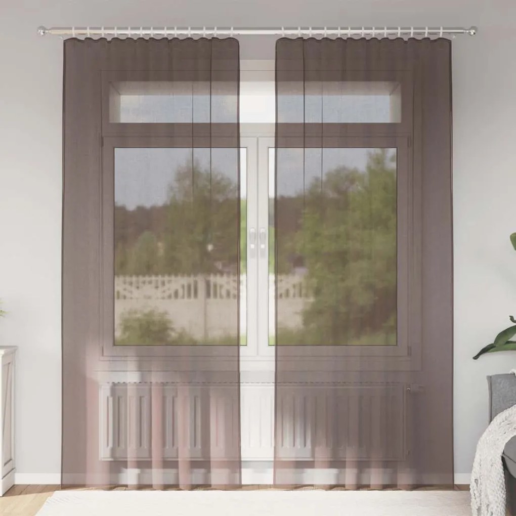 Tende İn Voile Con Linguetta 2 Pz Marrone /