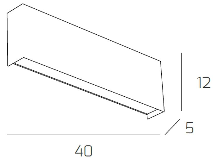 Applique Moderna Wally Metallo Sabbia 2 Luci 2G11 40Cm