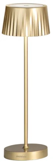 Lampada da tavolo LED 12x38 cm senza fili ricaricabile USB touch MACAO Oro