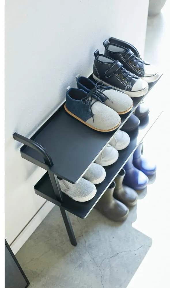 Scarpiera per bambini in metallo nero Tower - YAMAZAKI