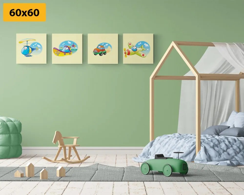 Set di quadri – Mezzi di trasporto adorabili