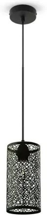 Lampadario a sospensione con filo 1xE27/60W/230V nero