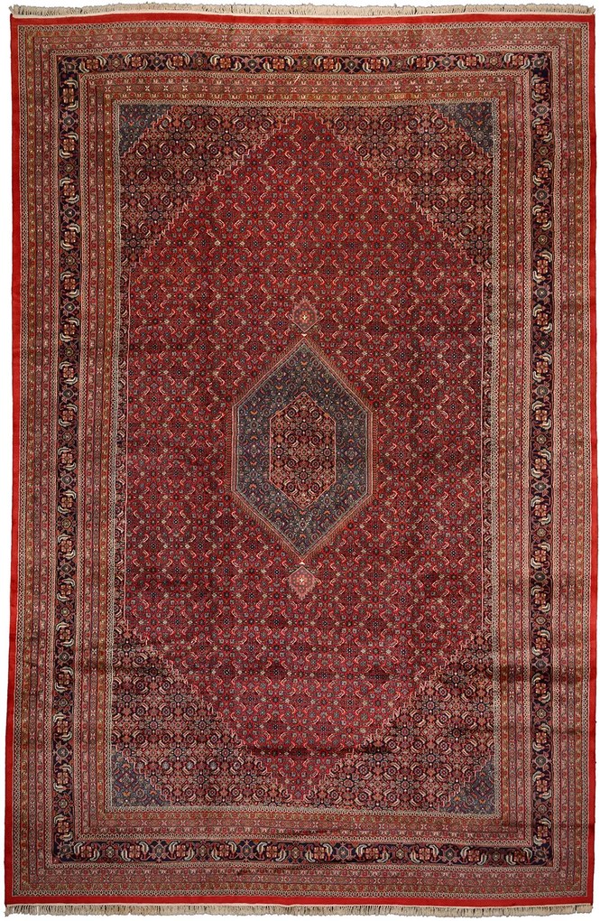 Bidjar Tappeto 370 x 560 Rosa (Indian) Annodato A Mano