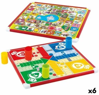 Tabellone per Parcheesi e Gioco dell'Oca Colorbaby 32 x 32 x 1 cm (25 Pezzi) (6 Unità)